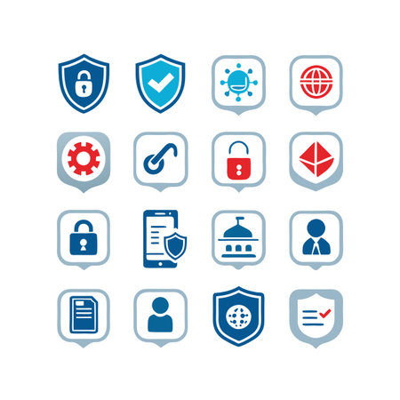 Security &amp; Privacy Icon Set Collection Vector for UI Documents Websites and Mobile Applicationsのイラスト素材