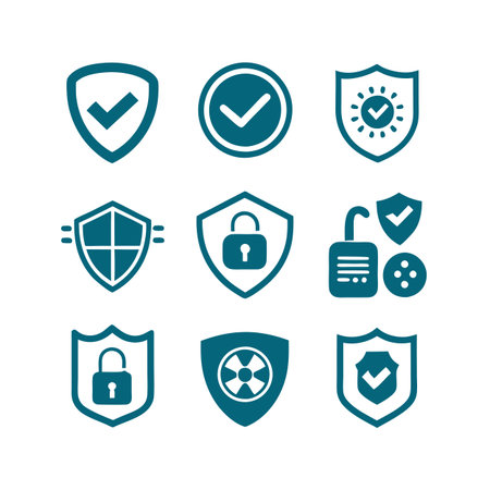 Security &amp; Privacy Icon Set Collection Vector for UI Documents Websites and Mobile Applicationsのイラスト素材