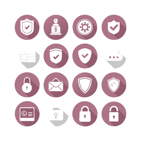 Security &amp; Privacy Icon Set Collection Vector for UI Documents Websites and Mobile Applicationsのイラスト素材
