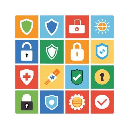 Security &amp; Privacy Icon Set Collection Vector for UI Documents Websites and Mobile Applicationsのイラスト素材