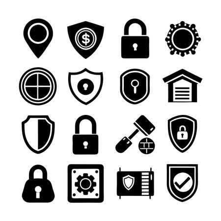 Security & Privacy Icon Set Collection Vector for UI Documents Websites and Mobile Applications