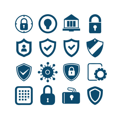 Security &amp; Privacy Icon Set Collection Vector for UI Documents Websites and Mobile Applicationsのイラスト素材