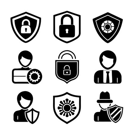 Security &amp; Privacy Icon Set Collection Vector for UI Documents Websites and Mobile Applicationsのイラスト素材