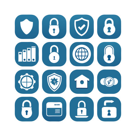 Security &amp; Privacy Icon Set Collection Vector for UI Documents Websites and Mobile Applicationsのイラスト素材