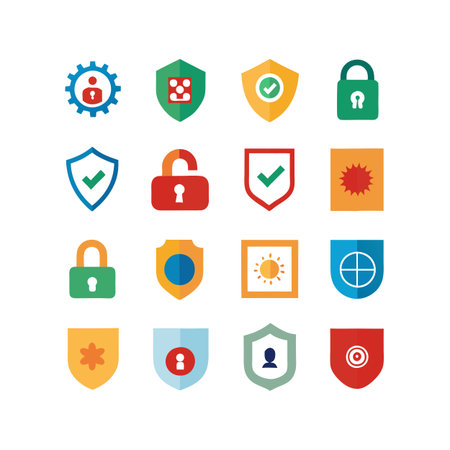Security &amp; Privacy Icon Set Collection Vector for UI Documents Websites and Mobile Applicationsのイラスト素材