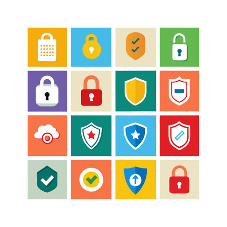 Security &amp; Privacy Icon Set Collection Vector for UI Documents Websites and Mobile Applicationsのイラスト素材