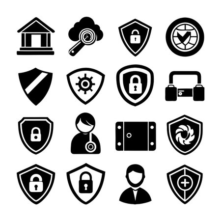 Security &amp; Privacy Icon Set Collection Vector for UI Documents Websites and Mobile Applicationsのイラスト素材