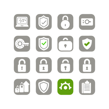 Security &amp; Privacy Icon Set Collection Vector for UI Documents Websites and Mobile Applicationsのイラスト素材