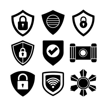 Security &amp; Privacy Icon Set Collection Vector for UI Documents Websites and Mobile Applicationsのイラスト素材