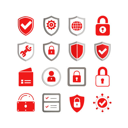 Security &amp; Privacy Icon Set Collection Vector for UI Documents Websites and Mobile Applicationsのイラスト素材