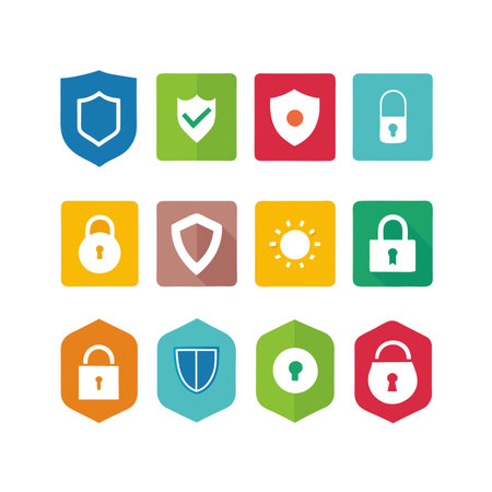 Security &amp; Privacy Icon Set Collection Vector for UI Documents Websites and Mobile Applicationsのイラスト素材