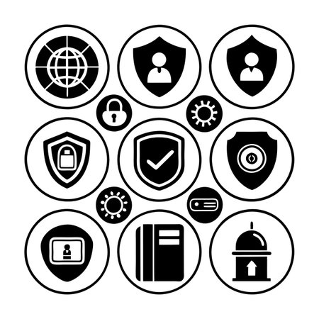 Security &amp; Privacy Icon Set Collection Vector for UI Documents Websites and Mobile Applicationsのイラスト素材
