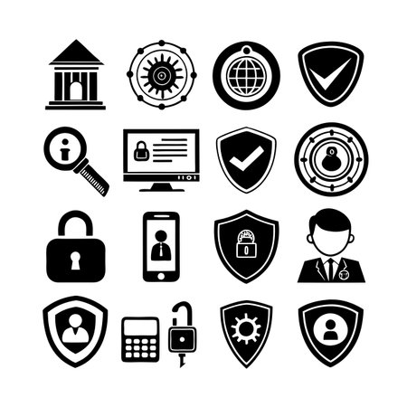 Security &amp; Privacy Icon Set Collection Vector for UI Documents Websites and Mobile Applicationsのイラスト素材
