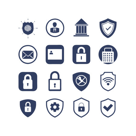 Security &amp; Privacy Icon Set Collection Vector for UI Documents Websites and Mobile Applicationsのイラスト素材