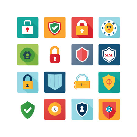 Security &amp; Privacy Icon Set Collection Vector for UI Documents Websites and Mobile Applicationsのイラスト素材