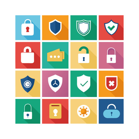 Security &amp; Privacy Icon Set Collection Vector for UI Documents Websites and Mobile Applicationsのイラスト素材