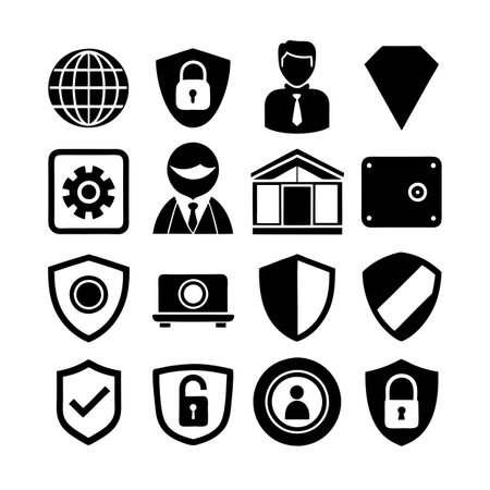 Security &amp; Privacy Icon Set Collection Vector for UI Documents Websites and Mobile Applicationsのイラスト素材