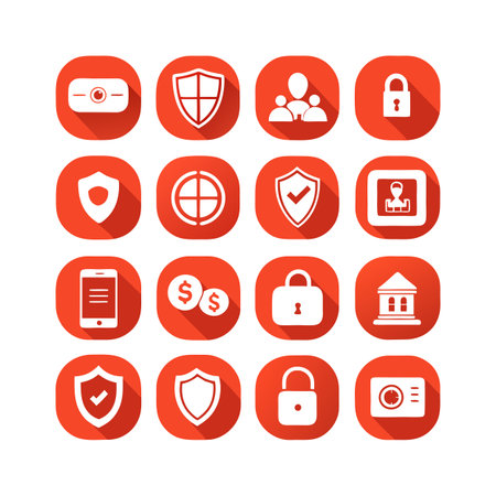 Security &amp; Privacy Icon Set Collection Vector for UI Documents Websites and Mobile Applicationsのイラスト素材