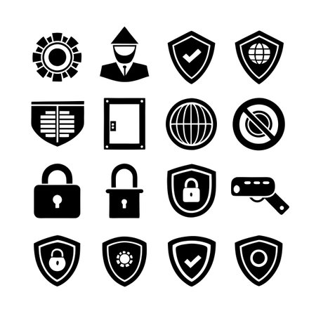 Security &amp; Privacy Icon Set Collection Vector for UI Documents Websites and Mobile Applicationsのイラスト素材