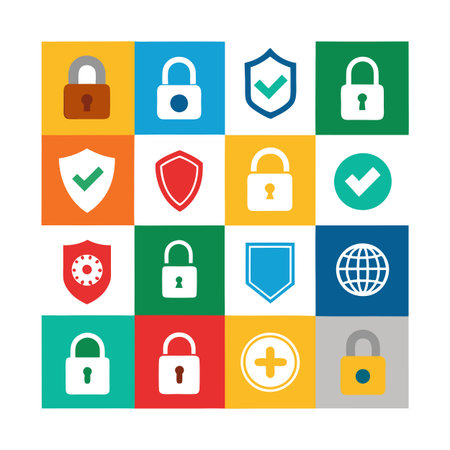 Security &amp; Privacy Icon Set Collection Vector for UI Documents Websites and Mobile Applicationsのイラスト素材