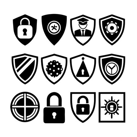 Security &amp; Privacy Icon Set Collection Vector for UI Documents Websites and Mobile Applicationsのイラスト素材
