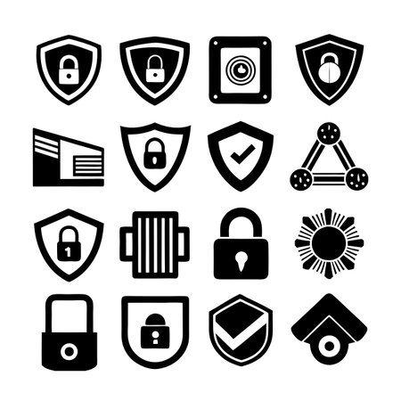 Security &amp; Privacy Icon Set Collection Vector for UI Documents Websites and Mobile Applicationsのイラスト素材