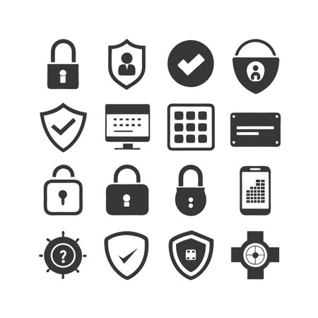 Security &amp; Privacy Icon Set Collection Vector for UI Documents Websites and Mobile Applicationsのイラスト素材