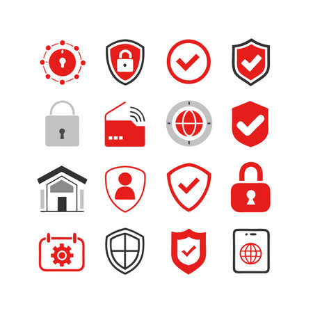 Security &amp; Privacy Icon Set Collection Vector for UI Documents Websites and Mobile Applicationsのイラスト素材