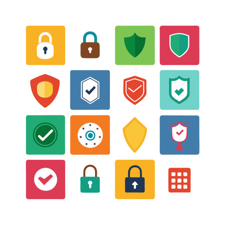 Security &amp; Privacy Icon Set Collection Vector for UI Documents Websites and Mobile Applicationsのイラスト素材