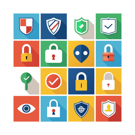 Security &amp; Privacy Icon Set Collection Vector for UI Documents Websites and Mobile Applicationsのイラスト素材
