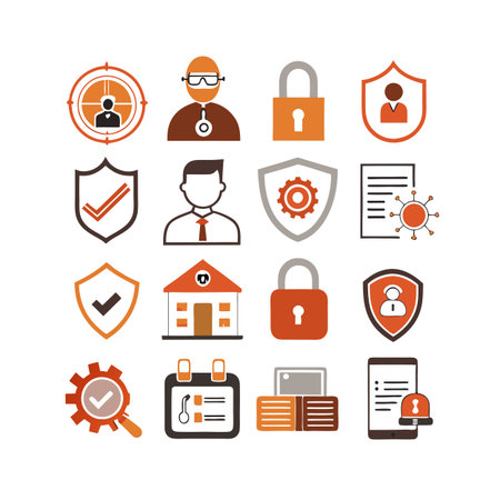 Security &amp; Privacy Icon Set Collection Vector for UI Documents Websites and Mobile Applicationsのイラスト素材