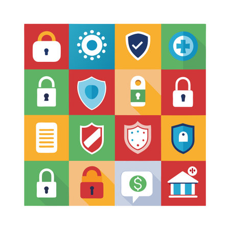 Security &amp; Privacy Icon Set Collection Vector for UI Documents Websites and Mobile Applicationsのイラスト素材