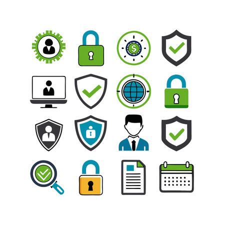 Security &amp; Privacy Icon Set Collection Vector for UI Documents Websites and Mobile Applicationsのイラスト素材