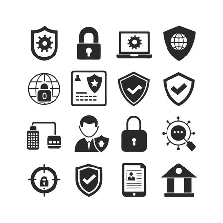 Security &amp; Privacy Icon Set Collection Vector for UI Documents Websites and Mobile Applicationsのイラスト素材