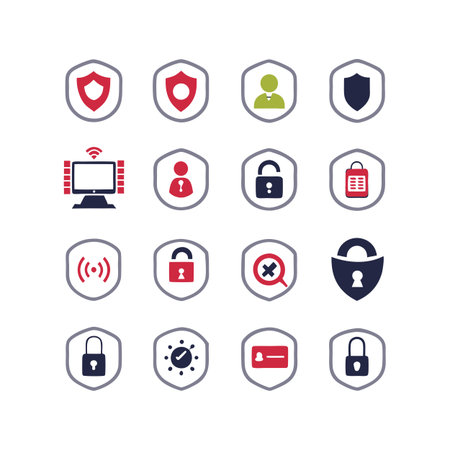 Security &amp; Privacy Icon Set Collection Vector for UI Documents Websites and Mobile Applicationsのイラスト素材