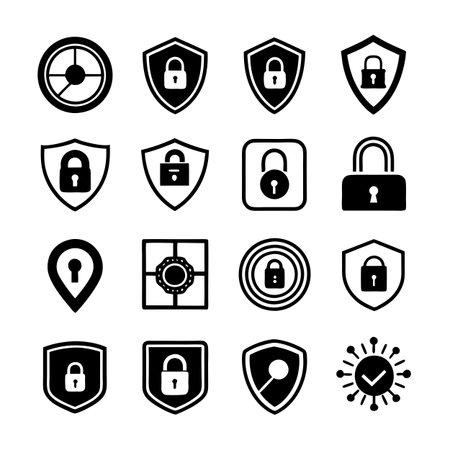 Security & Privacy Icon Set Collection Vector for UI Documents Websites and Mobile Applications