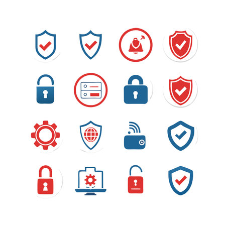 Security &amp; Privacy Icon Set Collection Vector for UI Documents Websites and Mobile Applicationsのイラスト素材