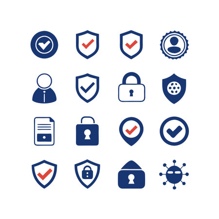 Security &amp; Privacy Icon Set Collection Vector for UI Documents Websites and Mobile Applicationsのイラスト素材