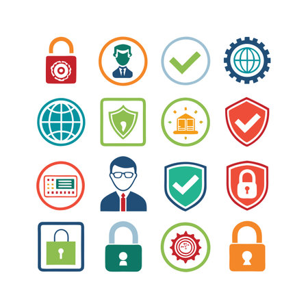 Security &amp; Privacy Icon Set Collection Vector for UI Documents Websites and Mobile Applicationsのイラスト素材