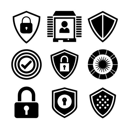 Security &amp; Privacy Icon Set Collection Vector for UI Documents Websites and Mobile Applicationsのイラスト素材