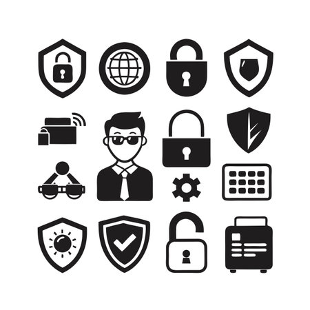 Security &amp; Privacy Icon Set Collection Vector for UI Documents Websites and Mobile Applicationsのイラスト素材