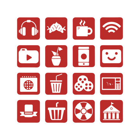Entertainment and Media Icon Set Collection Vector for UI Documents Websites and Mobile Applicationsのイラスト素材