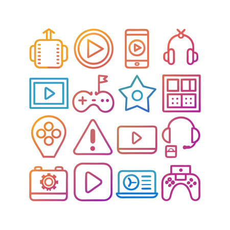 Entertainment and Media Icon Set Collection Vector for UI Documents Websites and Mobile Applicationsのイラスト素材
