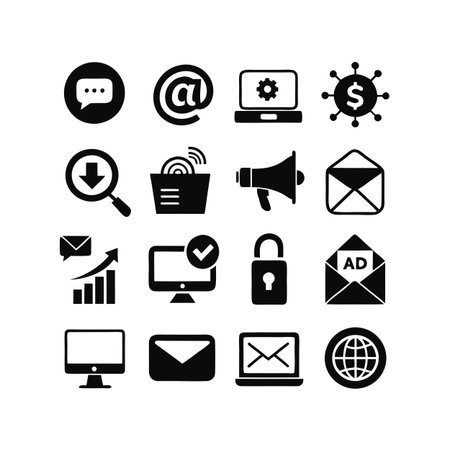 Marketing and Ads Icon Set Collection Vector for UI Documents Websites and Mobile Applicationsのイラスト素材