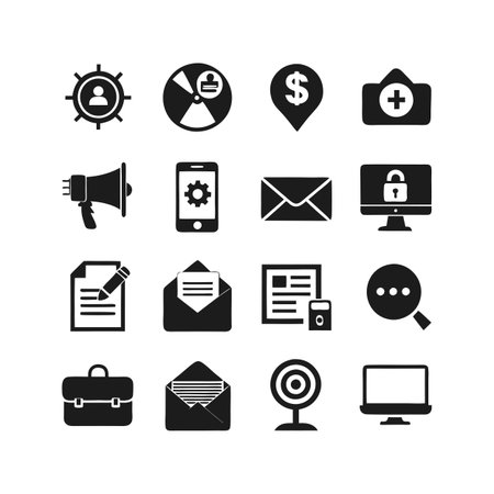 Marketing and Ads Icon Set Collection Vector for UI Documents Websites and Mobile Applicationsのイラスト素材