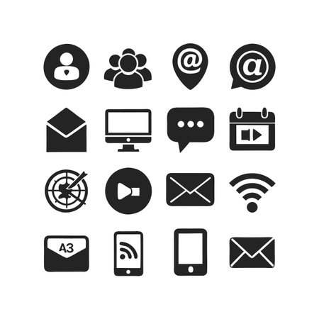 Marketing and Ads Icon Set Collection Vector for UI Documents Websites and Mobile Applicationsのイラスト素材