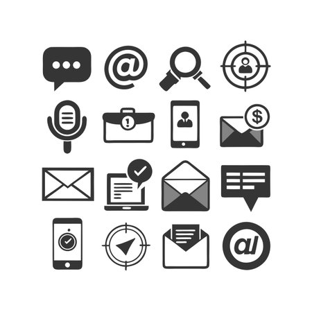 Marketing and Ads Icon Set Collection Vector for UI Documents Websites and Mobile Applicationsのイラスト素材