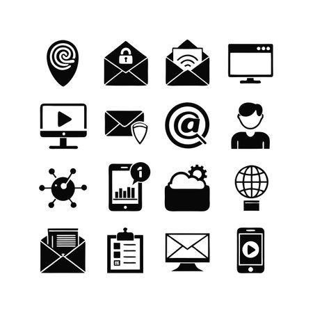 Marketing and Ads Icon Set Collection Vector for UI Documents Websites and Mobile Applicationsのイラスト素材