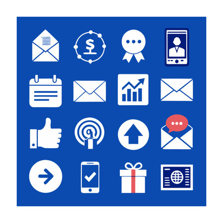 Marketing and Ads Icon Set Collection Vector for UI Documents Websites and Mobile Applicationsのイラスト素材