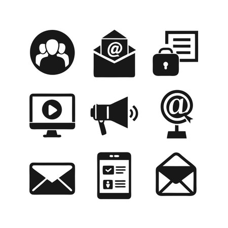 Marketing and Ads Icon Set Collection Vector for UI Documents Websites and Mobile Applicationsのイラスト素材